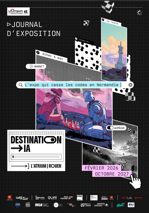 Affiche de l'exposition "Destination IA"