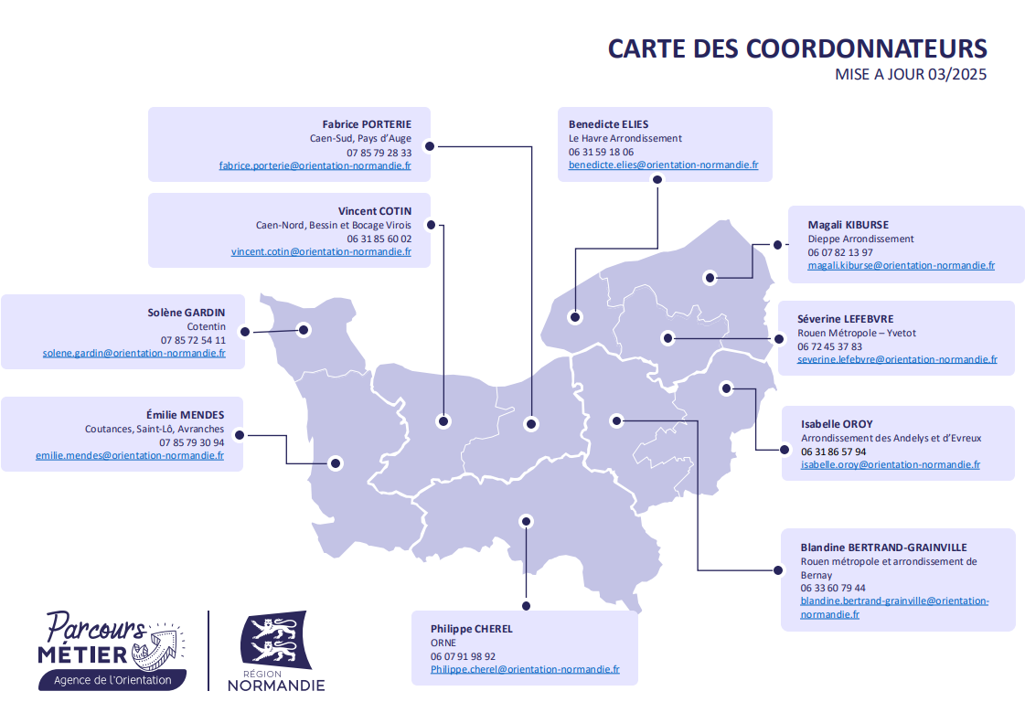 Carte des coordonnateurs territoriaux