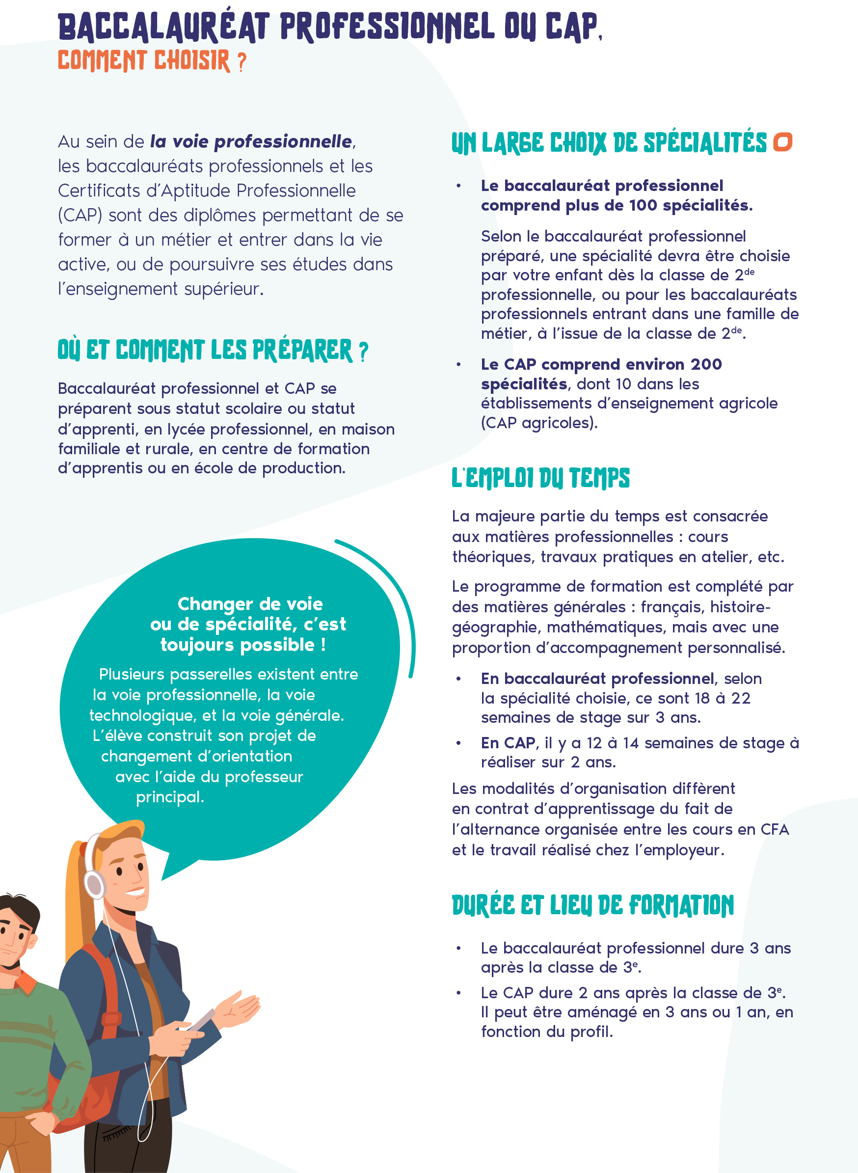 Bac professionnel ou CAP